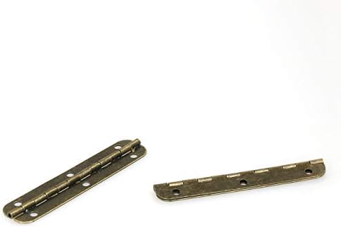 PZRT 2 парчиња издолжени антички бронзени шарки со завртки за дрвени кутии накит кутии за кутии за кутии DIY додатоци