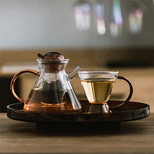 Грет креативно чајник со висока боросиликатна стакло Транспарентна алатка за чај отпорен на топлина