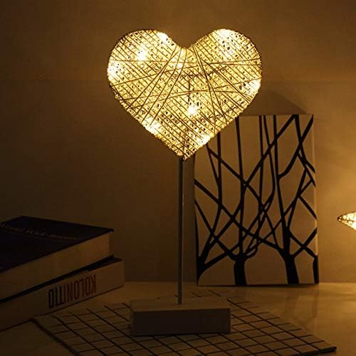 Моделирање на мала лесна ламба ламба маса ратан предводена ламба декоративна DIY ноќна срцева светлина светла на отворено Божиќни мрежни