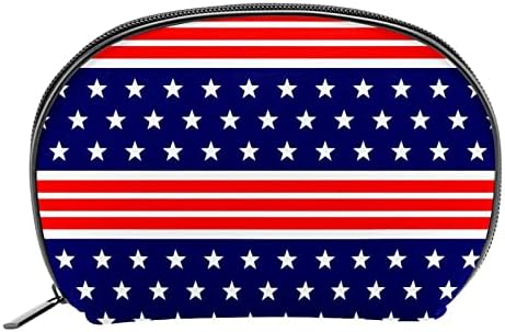 Црвени Бели Ѕвезди Сино Знаме На САД Патна Торба За Шминка Козметичка Торба За Тоалетна Торба За Жени Девојки Торба За Организатор