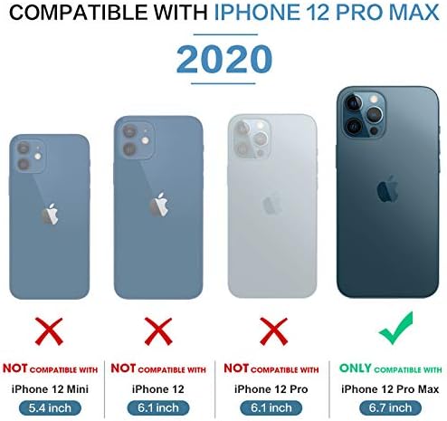 MATEPROX Компатибилен со Iphone 12 Pro Max Случај Јасен Тежок Заштитен Кристален Заден Капак Со Случај На Браник Отпорен На Удари
