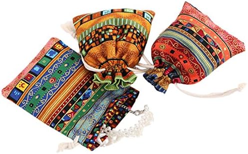 килофли 12 еез Египетска Торба За Накит Ацтечко Печатење Торбичка За Подароци Со Паричка Од Паричка
