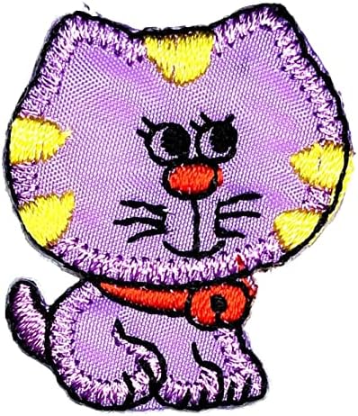 Кленплус 2 парчиња. Мини Крпеница За Мачиња Виолетова Мачка Цртан Филм Везена Апликација Занает Рачно Изработено Бебе Девојче