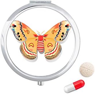3д Кинеска Пеперутка Во Портокалова Боја Таблета Случај Џеб Медицина Кутија За Складирање Контејнер Диспензерот
