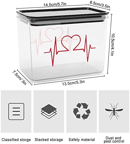 Срцев Удар Љубов Контејнер За Складирање Храна Пластични Проѕирни Кутии За Складирање Со Капак За Заптивка