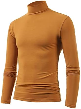 Машка машка тенок тенок тенок фит цврста база џемпер случајна долга ракав долна облека врвови машка пријатна маица за дишење блуза маица