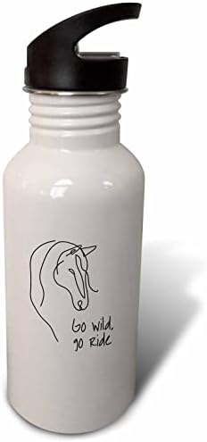 3drose оди диво, одете возење - коњска глава на бел позитивен елегантен подарок - шишиња со вода