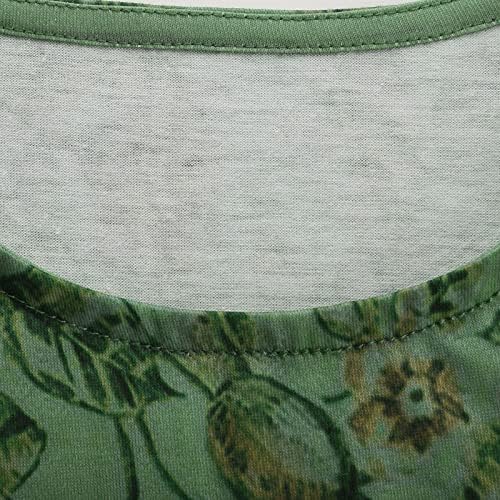 Women'sенски врвови за туники Врза за вратоврска печатена тенок фит маица со средна должина долги ракави плус големина обични маички кошули блуза