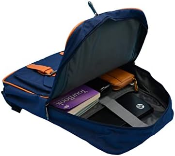 Хибриден патнички лаптоп ранци компјутерска торба Стилска ранец морнарица/црна 19 инчи