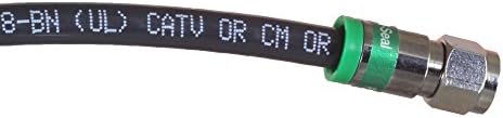 Сини фармерки кабел RG -6 CATV коаксијален кабел, 8 нозе, црна - собрана во САД