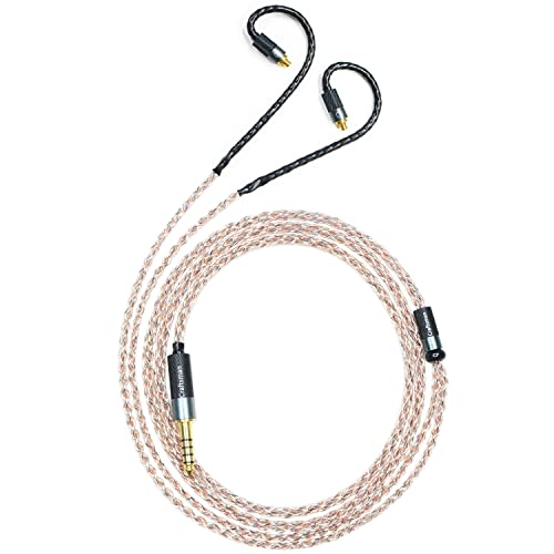 Gucraftsman 5n OFC Copper+кабли за замена на слушалки со мешана плетенка со графин за Sennheiser IE200 IE300 IE600 IE900