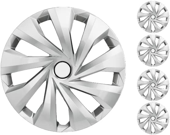 Копри сет од покривка од 4 тркала од 16 инчи сребрен Hubcap Snap-on одговара на Opel/vauxhall
