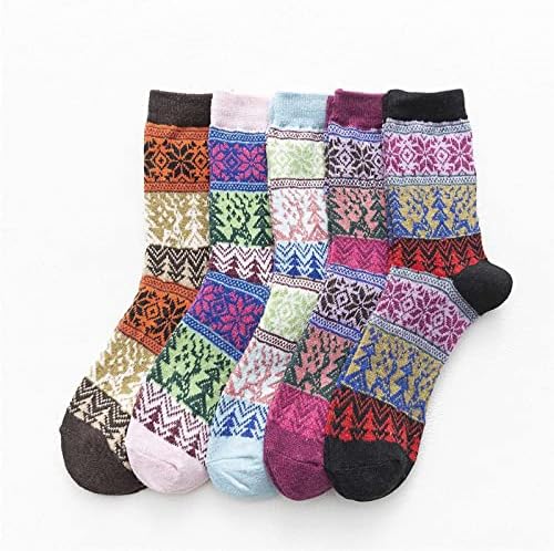 5 пара чорапи женски есен и зима задебелени средно барел ветерни бранови чорапи Одлични чорапи за мажи