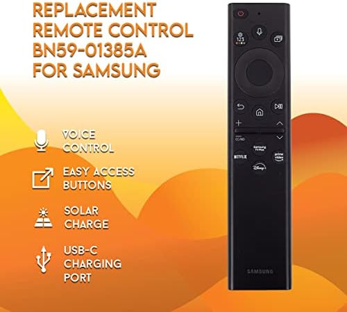 2021 Model BN59-01385A Далечински управувач за замена за Samsung Smart TVS компатибилен со Neo QLED, рамката и кристалната UHD серија