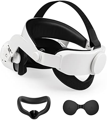 Tyasoleil Главата Ремен За Oculus Потрагата 2, Хало Ремен &засилувач; Силиконски Лице &засилувач; Леќа Покритие Сет, Замена За Елита Лента, Удобно VR Додатоци Во Собата Да Се Н
