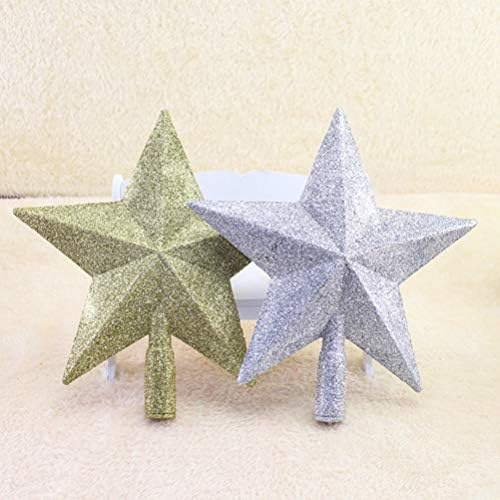 Nuobesty Decoraciones para salas de casa 3 парчиња елка за елки, сјајно новогодишно елка, пенлива starвезда, starвезда, starвезда