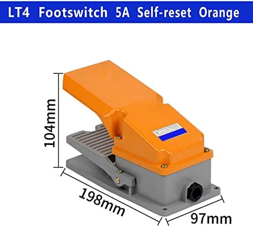 1 ПАРЧИЊА LT3 LT4 Footswitch Алуминиум Школка Нога-На Моментална Контрола Прекинувач Електрична Енергија Педалата Само-Ресетирање