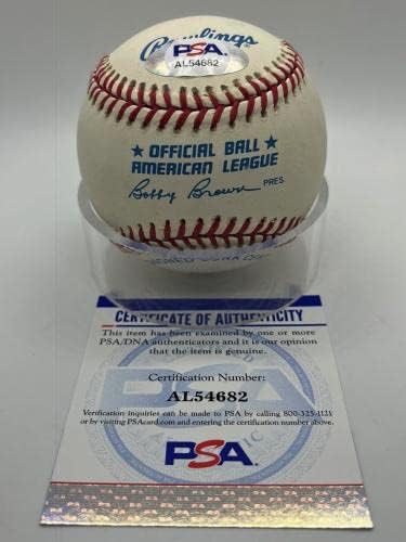 Боб Лимон Индијанците Од Кливленд Потпишаа Автограм Официјален Млб Бејзбол ПСА днк *82-Бејзбол Со Автограм