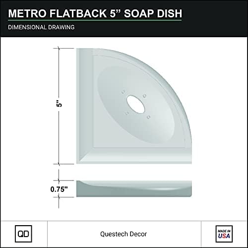 Questech декор 5 инчен сапун за туширање, wallид монтиран сапун за сапун агол полица за туширање, кади за туширање за туширање за плочки wallsидови