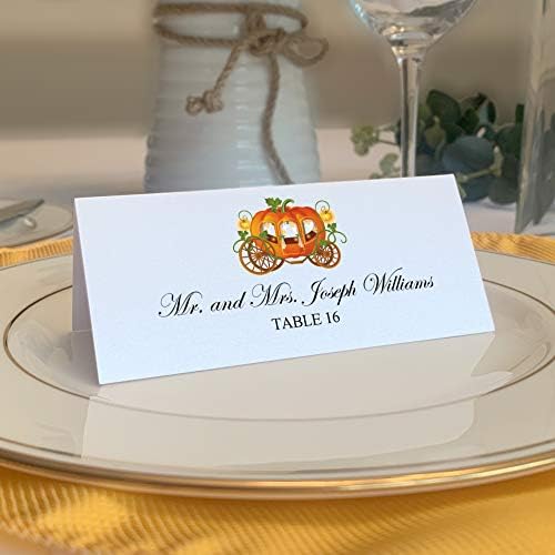Магични картички за бајки од тиква од тиква, сет од 150, пред -исечени и постигнати - свадба, забава, вечера и специјални настани - направени во САД