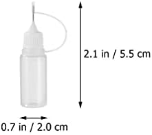 Викаски 12 парчиња 10мл игла за лепак за лепак за лепак за шише DIY алатка за прецизност Прецизност на лепак течни шишиња со шишиња