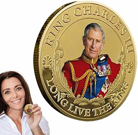Липси Кралот Чарлс ТРЕТИ Монета За Крунисување, Комеморативна Монета На Кралот Чарлс, Британија Монета На Колекционерот На Статуи Чарлс