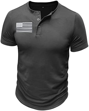 Летни маички кошули машки летни летни копче за независност на врвот на празник прослава печати кратки кошули за мажи долги