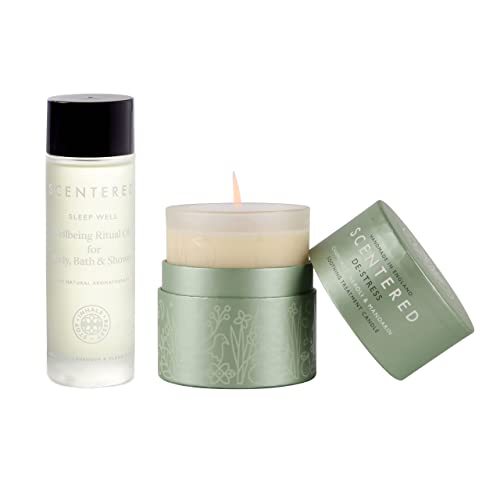 Миризлиран де-стрес ароматерапија миризлива свеќа и миризлива сон за благосостојба ритуална бања и пакет за подароци за масло за тело