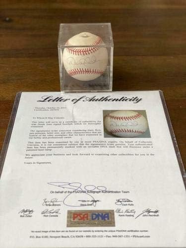 Дерек etетер потпиша дебитантска ера автограмирана безбол автоматска PSA/DNA loa yankees hof - автограмирани бејзбол