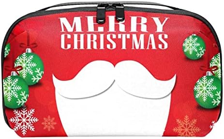 Креативна Божиќна Дедо Мраз Црвена Тоалетна Торба За Жени, Водоотпорен Организатор На Кожни Тоалети, Торба За Шминка За Патни Козметички
