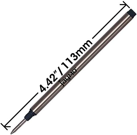 Замена на Jayејмо за Montblanc 105158 - Мерки 4,44 во долга 113 мм - Полнено пенкало - 6 црно