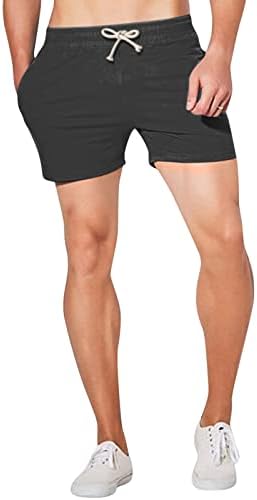 Активни шорцеви за мажи во Миашуи со џебови машки обични панталони лето цврста боја тренд на млади млади за џемпери фитнес фитнес