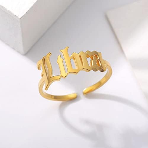 Мин здраво прилагодлив хороскопски знак прстен за жени мажи роза соstвездија Шкорпија пили Вага Водолија на прсти прстени за прсти на екипата