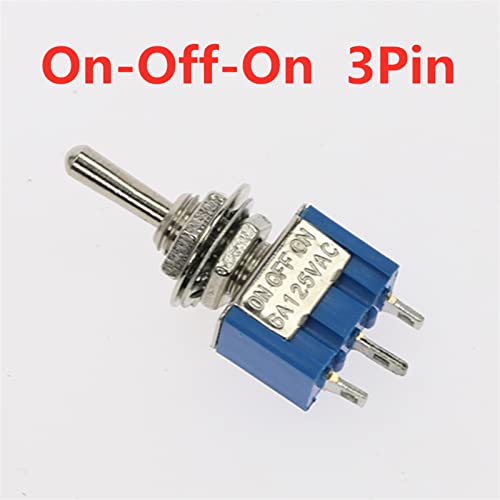 2 парчиња прекинувач за вклучување на прекинувачот за вклучување/на 3/6 пин 2/3 Позиција за заклучување MTS-102 103 202 AC 125V/6A