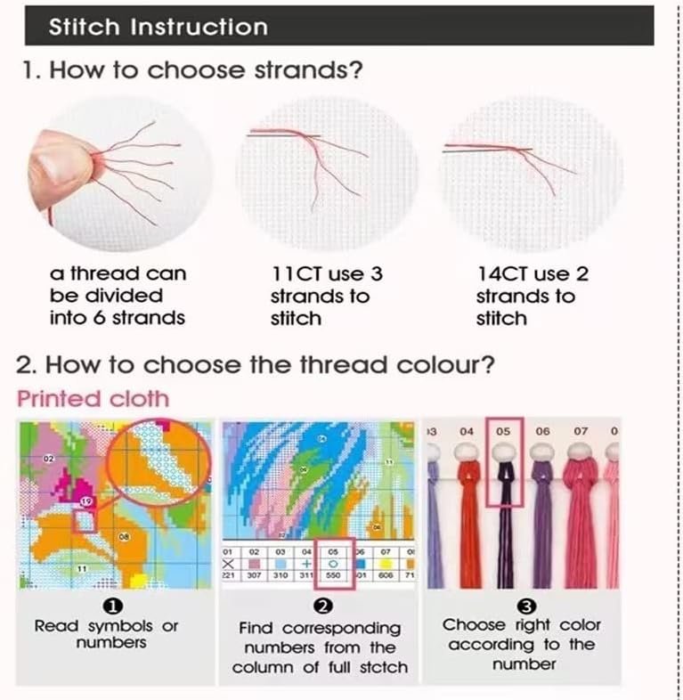 BilRost Cross Stitch Kits Kits за возрасни вкрстени комплети за бод за почетници запечатени комплети за вкрстени бод за возрасни DIY 14CT везови модели на шевови комплет-масло Сонч?