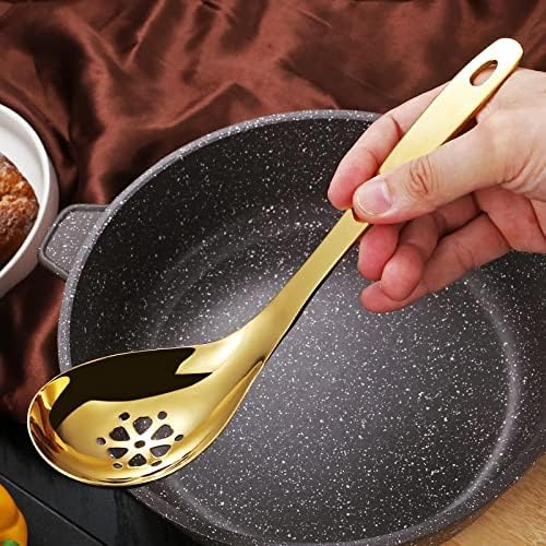 Ханаеет 304 супа од не'рѓосувачки челик лажица дома креативни златни кујнски прибор лажичка каша супа школка креативно риболов кнедли