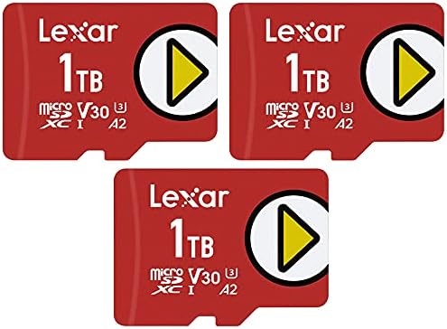 Lxar LMSPLAY001T-BNNNU Play 1tb microSDXC UHS-I Мемориска Картичка До 150mb / s Прочитај 3 Пакет