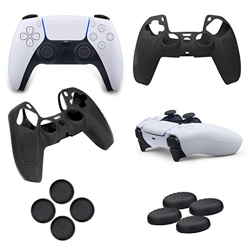 PS5 Контролер Dualsense Кожата Зафат Анти-Лизга Силиконски Капак Заштитник Случај За Sony Playstation 5 Контролер со 8 Палецот Рачки.