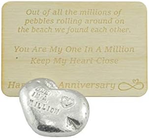 11 -ти вашиот мој во милион подарок - 11 -годишнина од метално срце камче Подарок - Чувајте го моето срце близу
