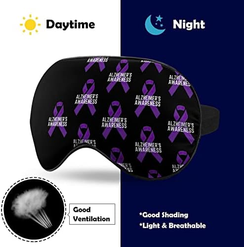 Свеста за заболување на Алцхајмерова болест маски за затемнување на окото на окото со прилагодлива еластична лента ноќно слепило