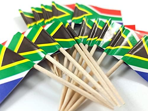 ЈБЦД Јужна Африка Чепкалка За Заби Знаме Јужна Африка Мини Мали Кекси Топер Знамиња