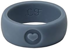 LF-Outdoors Силиконски свадбени прстени за маж и жени, гумени прстени од медицинско одделение за активна боја на живот во црна, сива, сина,