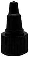 8 мл црни пластични шишиња во Бостон -12 Пакувајте празно шише за полнење - БПА бесплатно - есенцијални масла - ароматерапија | Црната врвна капа на пресврт - направено