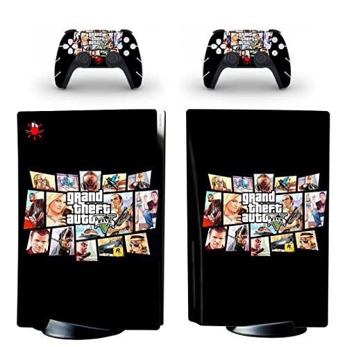 За PS4 Slim - Game Grand GTA Theft и Auto PS4 или PS5 налепница за кожа за PlayStation 4 или 5 конзола и контролори Декал Винил ДУЦ -5915