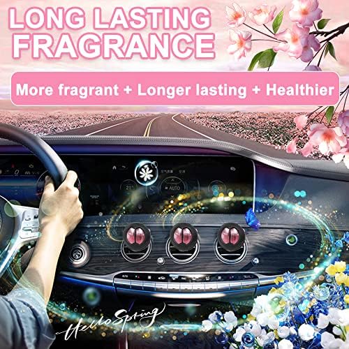Frairsh Car Freageners Vent Clips, Car Scents Air Rescener Pack од 6, Пролетни освежувачи на автомобили до 180 дена долго трајно, елиминатор