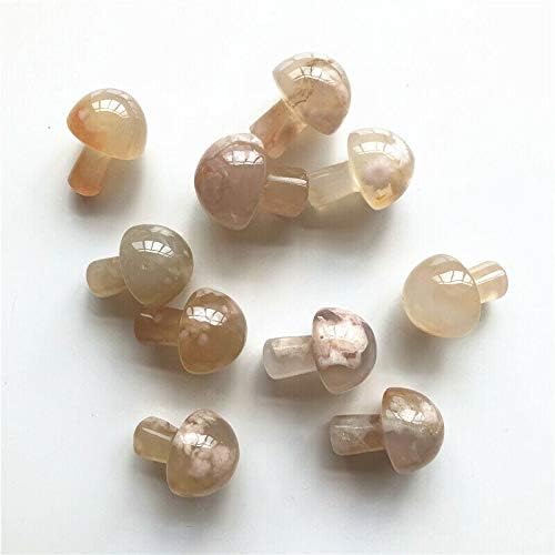 Shitou2231 1pc Природна кристална печурка агат камен кристал полирана печурка медитација Реики заздравување на природни камења и минерали заздравување камења