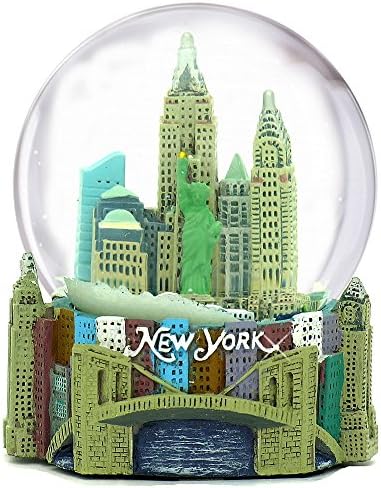Музички Newујорк Сноу Сноу Глобус, 100мм Снежни глобуси во Newујорк, високи 5,5 инчи, игра Newујорк, Newујорк