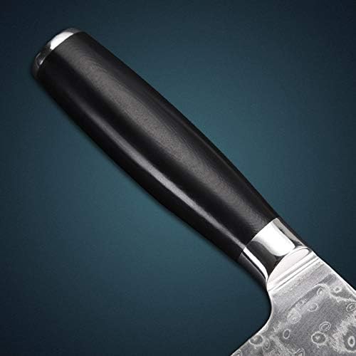 Клејвер нож, Клејвер за месо, 8инч VG10 Дамаск јаглероден челик кујнски готвач нож Клејвер нож со мозаик