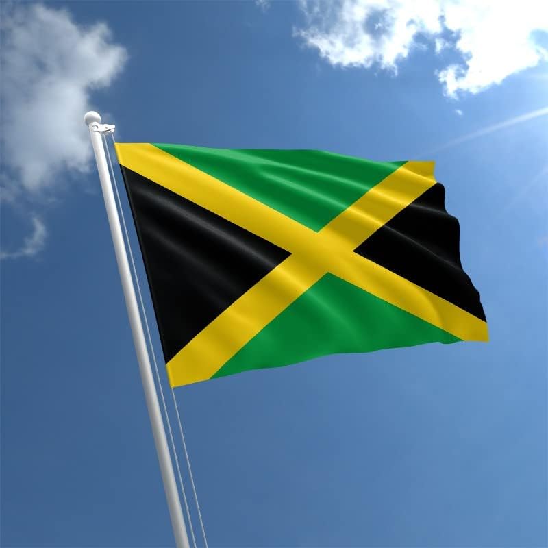 Шачи Јамајка Јамајка Карибите Национално големи 5 x 3 фанови на поддржувачи со очни