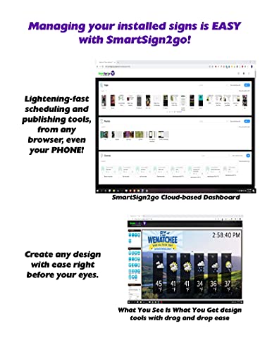 SmartSign2go Lite Дигитални Сигнализација Ултрахд 4k Медиа Плеер Со Лесен-За-Користење Облак-Базирани Софтвер